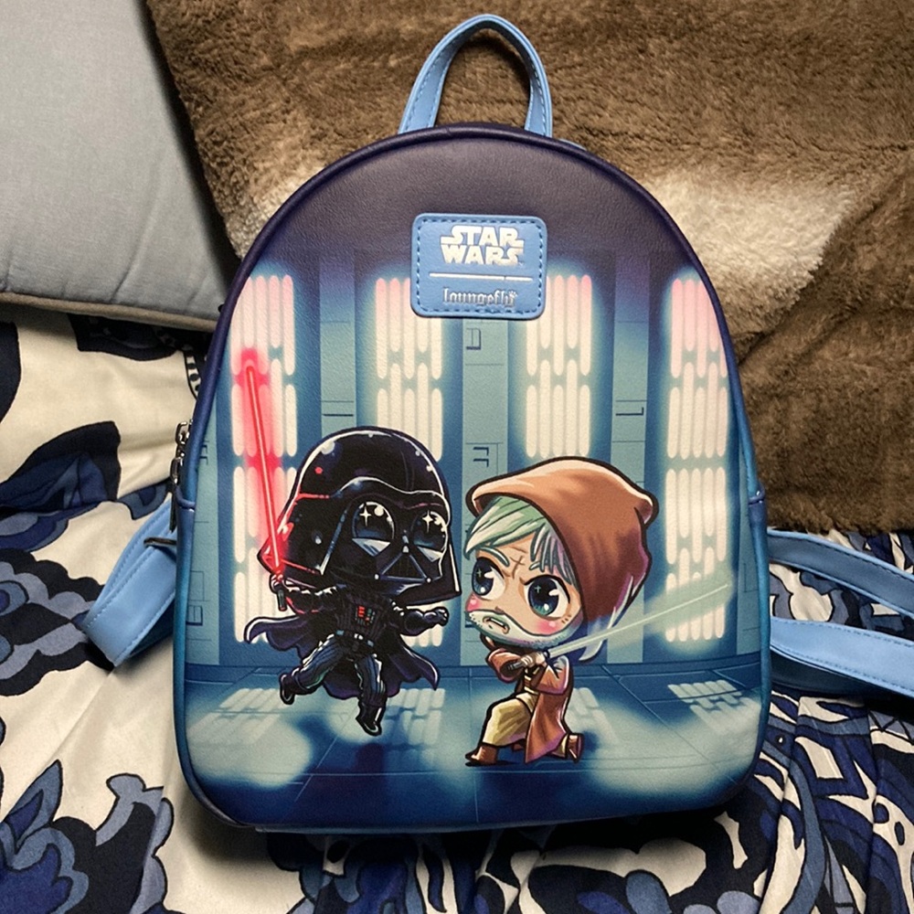 Star Wars Loungefly Backpack with Darth Vader and Jedi